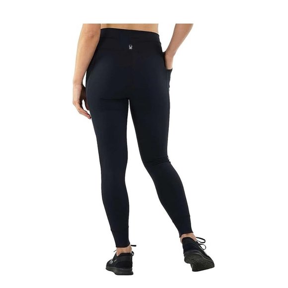 NWT Spyder Women High Rise Active Leggings Side Pocket Black Size 2XL $60 8HL016 - Picture 2 of 4
